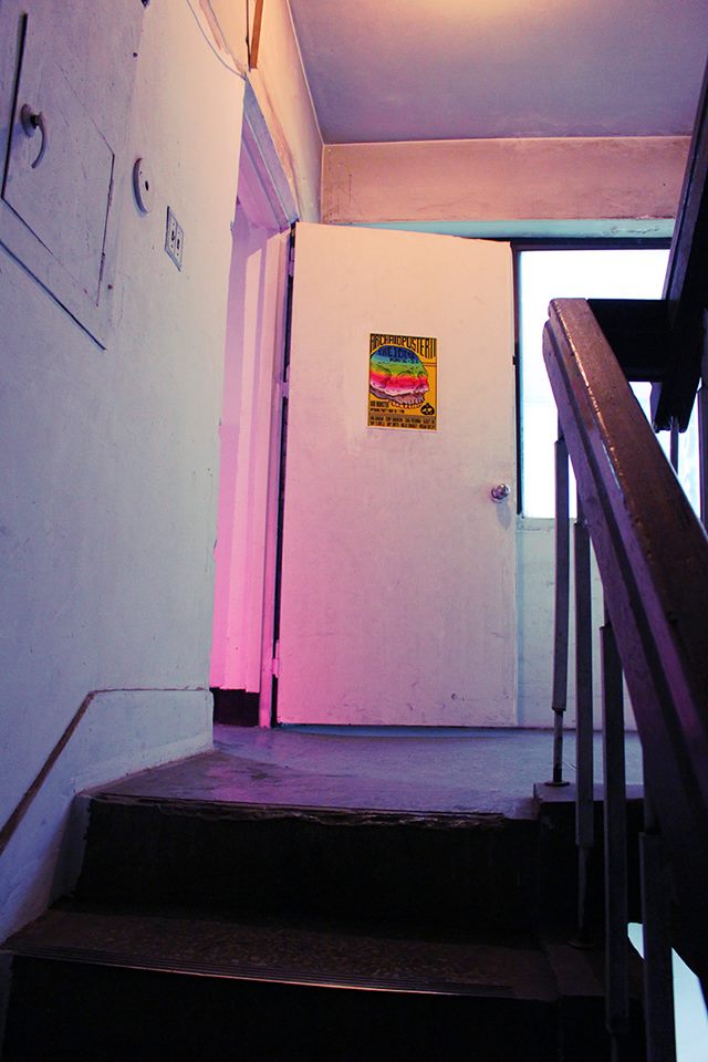 Dark stairwells give way to mysterious doors.